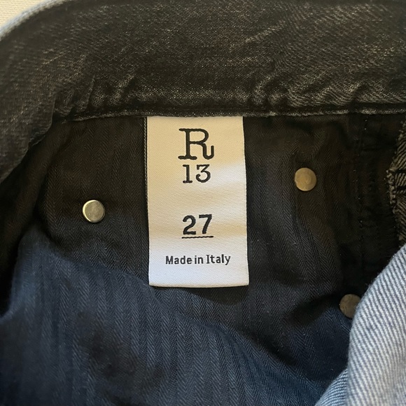 R13 Charcoal Boyfriend Jeans - Picture 12 of 13